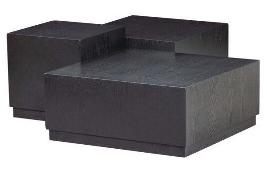 Woood Pim Sidebord sett, Sort tre 1618850 1690183-01-0