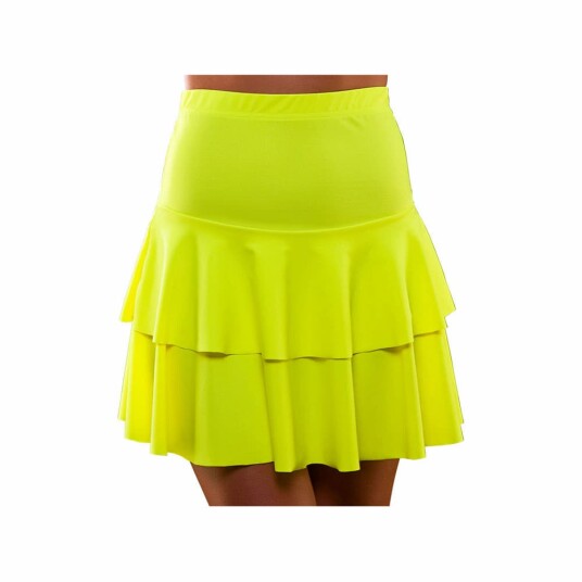 Wicked Costumes Ltd 80-talls Neon Volangskjørt Gul - X-Small/Small