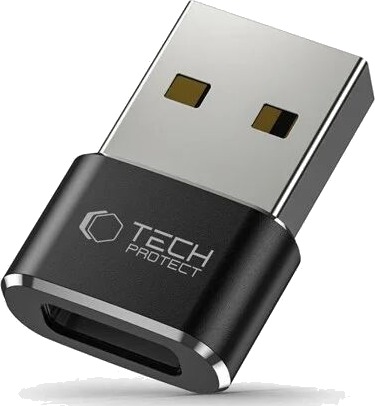 Tech Protect UltraBoost USB A USB C Adapter svart 