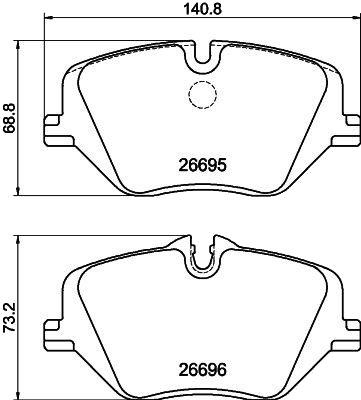 HELLA 8DB 355 046-051 Bremseklosser