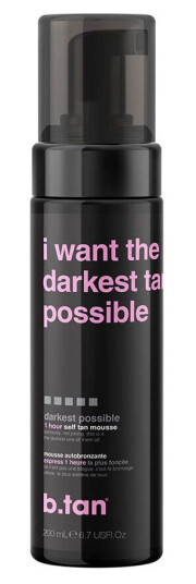 B.Tan I Want The Darkest Tan Possible Self Tan Mousse 200ml B.Tan I Want The Darkest Tan Possible Self Tan Mousse 200ml