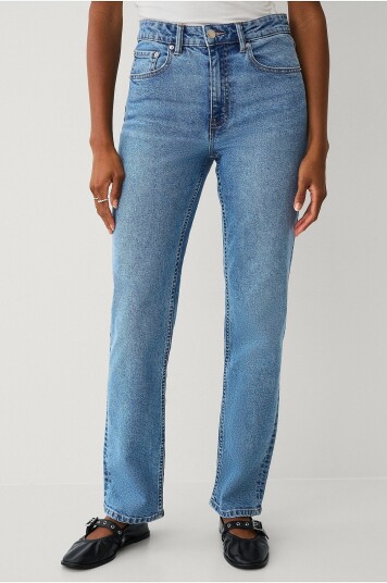 Ellos Collection Rette jeans med høy midje Blå