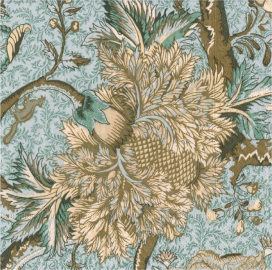 Caspari   Pondicherry serviett 33x33 cm 20 stk mineral