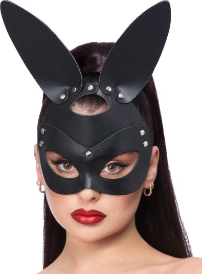 Sexy Svart Bunnymaske med Nagler