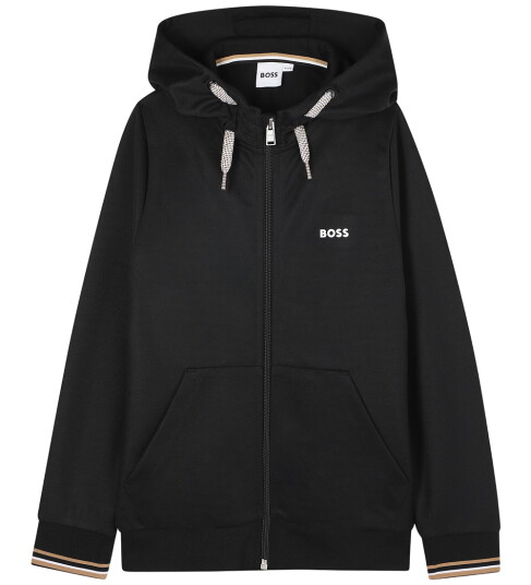 BOSS Hooded Cardigan Black 138 BOSS Hooded Cardigan Black 138