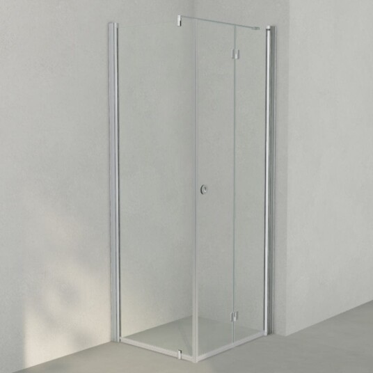 INR Iconic Nordic Rooms Dusjhjørne Linc 13 Flex Original Matt Aluminium / 80x70cm Høyre Hengslet