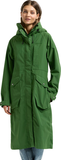 Didriksons Women's Louise Parka Long Velvet Green 40