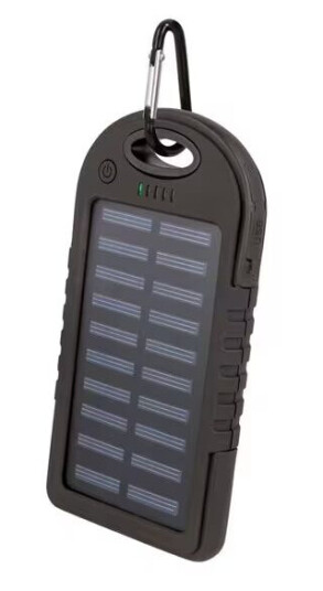 Setty Solcelle Powerbank 5000 mAh Sort med 10W Utgang Setty Solcelle Powerbank 5000 mAh Sort med 10W Utgang
