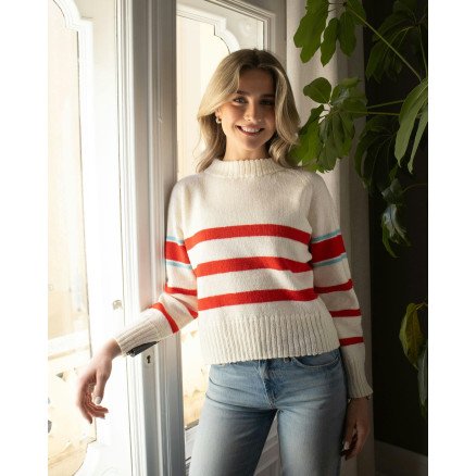 Merinero genser fra House of Yarns Strikkeoppskrift på genser str XS XL