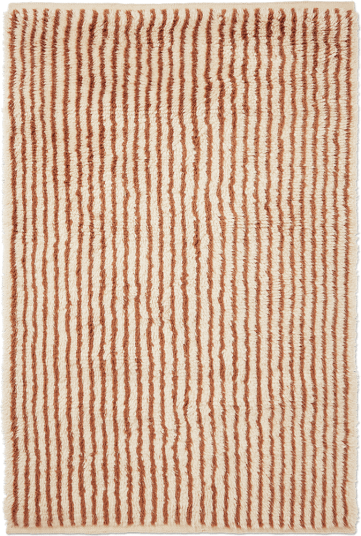 Ferm Living Kami teppe Off white-red brown 120x180 cm