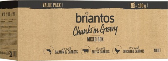 Briantos Delicious Paté Våtfôr Blandet Pakke Kylling Okse & Laks 44x100g