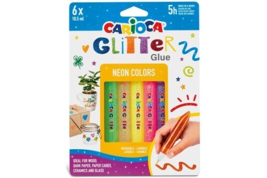 Glitter Glue 10,5Ml Neon 6Stk. Ass. Glitter Glue 10,5Ml Neon 6Stk. Ass.