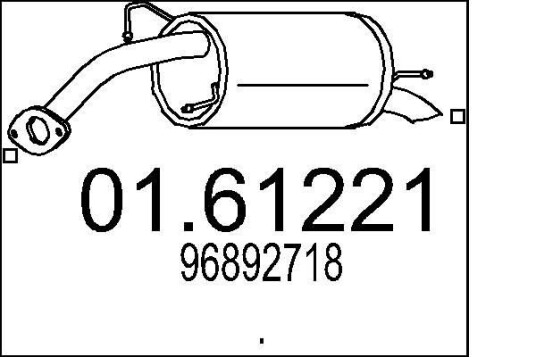 Bakre eksospotte MTS 01.61221