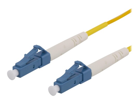 Deltaco OS2 Fiberoptisk Nettverkskabel 6 m LC-LC Gul