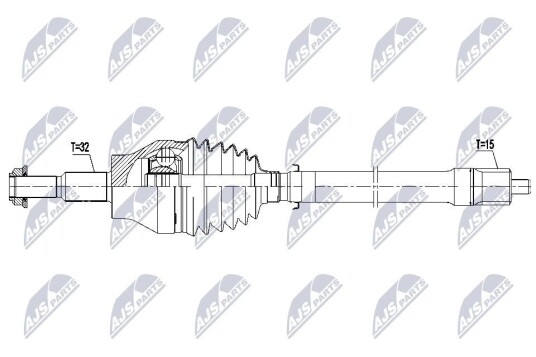 Nty Drivaksel NTY NPW CH 155 Nty Drivaksel NTY NPW CH 155