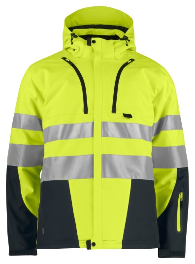 ProJob 6420 Softshelljakke En Iso 20471 Kl 3/2 Fôret Yellow/Black XS ProJob 6420 Softshelljakke En Iso 20471 Kl 3/2 Fôret Yellow/Black XS