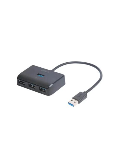 Deltaco HUB203 USB hub USB 3.0 4 porter Svart UH 735 Deltaco HUB203 USB hub USB 3.0 4 porter Svart UH 735