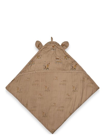 Nuuroo Danila Junior Muslin Towel - Brown - 100X100CM