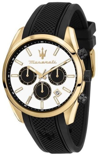 Maserati Herreklokke R8851151001 Attrazione Hvit/Gummi Ø43 mm