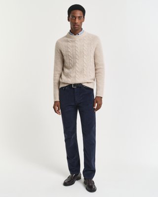 Gant Regular fit kordfløyelsjeans EVENING BLUE 3434