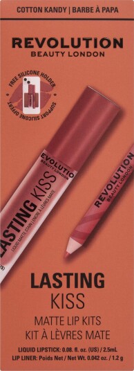 Revolution Beauty London Lasting Kiss Matte Lip Kit Cotton Kandy