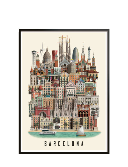 Martin Schwartz Barcelona Standard Poster - Multi/patterned - 50X70CM