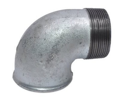 Galvanisert vinkel med muffe/nippel 3/4" x 1/2" - 90 grader