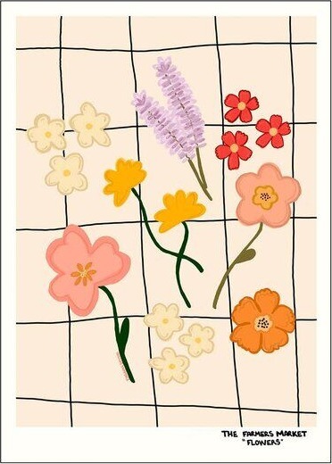 Poster & Frame Engberg Studio poster 30x40 cm farmers market flowers