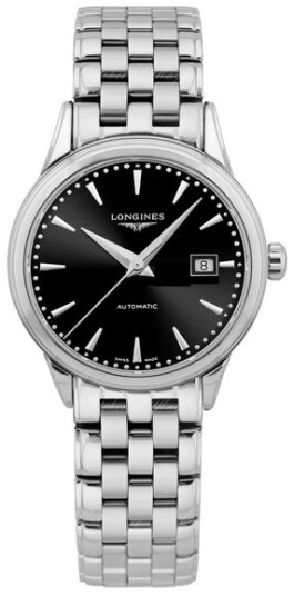 Longines Dameklokke L4.374.4.59.6 Flagship Sort/Stål Ø30 mm