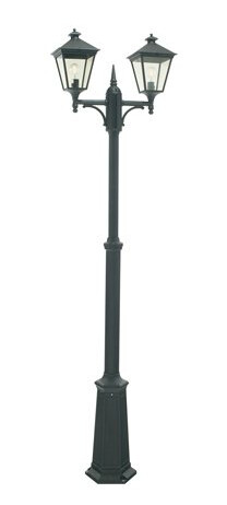 London 482 Lyktestolpe m/2 Lyktehode Høyde 185-275 cm Sort London 482 Lyktestolpe m/2 Lyktehode Høyde 185-275 cm Sort