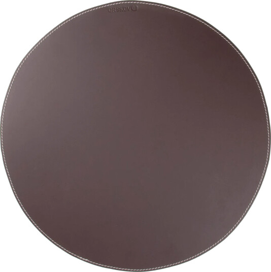 Ørskov Ørskov spisebrikke skinn rund brun Ørskov Ørskov spisebrikke skinn rund brun