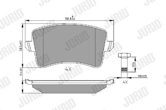 Bremseklosser JURID 573259J Bremseklosser JURID 573259J
