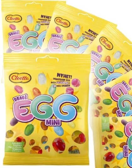36 stk Cloetta Mini Dragé Egg Gelebønner med 18 Smaker Hel Eske 5,4 kg 36 stk Cloetta Mini Dragé Egg Gelebønner med 18 Smaker Hel Eske 5,4 kg