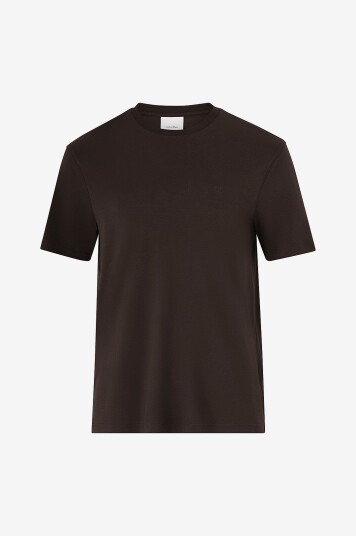 Calvin Klein T skjorte SS Supima Chest Emb Crewneck Tee Brun
