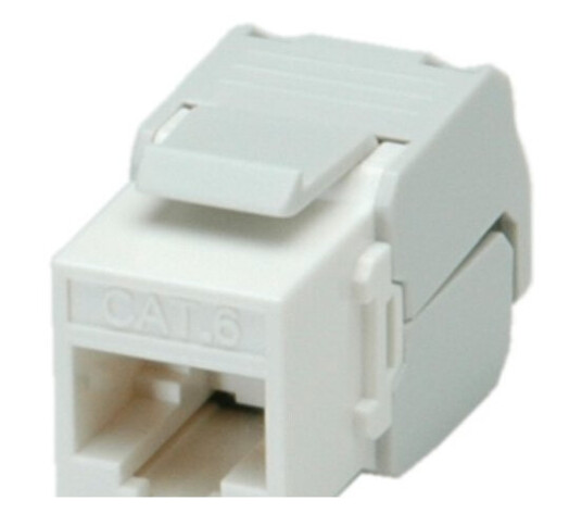 Roline Cat.6 Keystone Jack Rj-45 Unshielded Toolless White Hvit Roline Cat.6 Keystone Jack Rj-45 Unshielded Toolless White Hvit