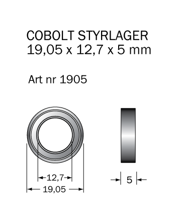 Cobolt 1905 Kulelager 19,05 x 12,7 x 5 mm Maskintilbehør & forbruk