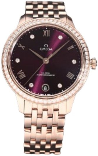 Omega Dameklokke 434.55.34.20.61.001 De Ville Prestige Rød/18 karat