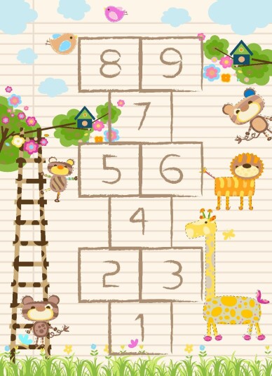 Barneteppe Counting Animals multi Størrelse: 120 x 170 cm