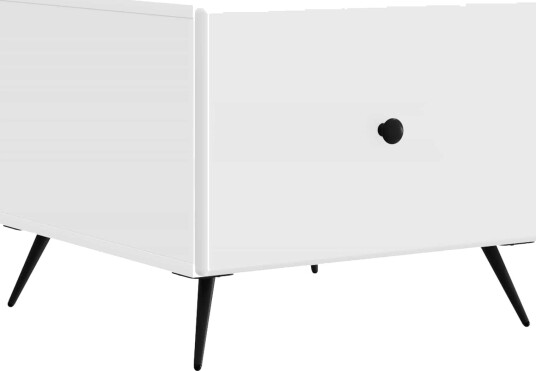 Kaffebord med skuff Hvit 49 x 50 x 40 cm Konstruert tre