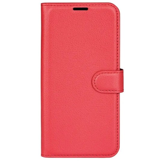 INCOVER Motorola Moto G42 Litchi Kunstskinn Deksel m. Lommebok - Rød INCOVER Motorola Moto G42 Litchi Kunstskinn Deksel m. Lommebok - Rød
