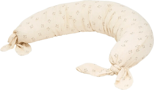 NOBODINOZ Maternity Pillow In Washed Double Muslin Wabi-Sabi Beige ONE SIZE NOBODINOZ Maternity Pillow In Washed Double Muslin Wabi-Sabi Beige ONE SIZE