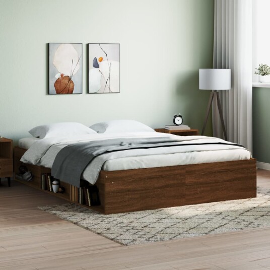Sengeramme brun eik 140x200 cm 8721012158214 Sengeramme brun eik 140x200 cm 8721012158214