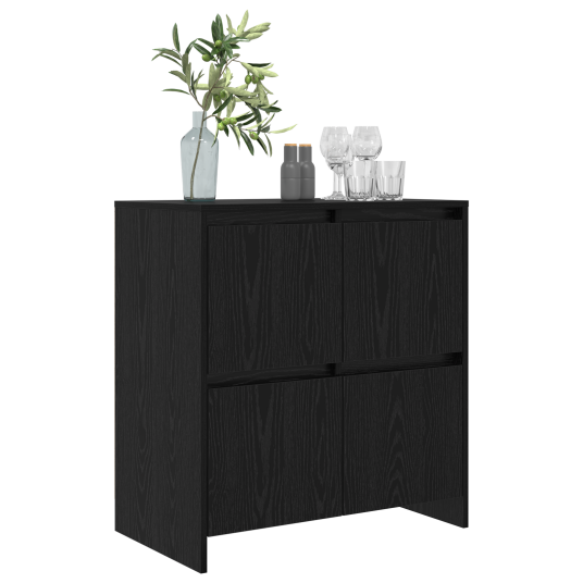 Serviesskap Svart eik 70 x 41 x 75 cm Konstruert tre Serviesskap Svart eik 70 x 41 x 75 cm Konstruert tre
