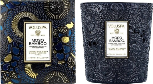 Voluspa Moso Bamboo Classic Boxed Candle 60H Svart