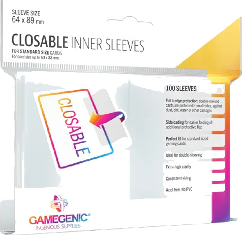 Gamegenic Closable Inner Sleeves 100