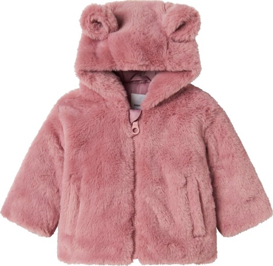 Name It Jakke Imitert pels NbfMila Lilas Name It 74 Overgangsjakke Rosa