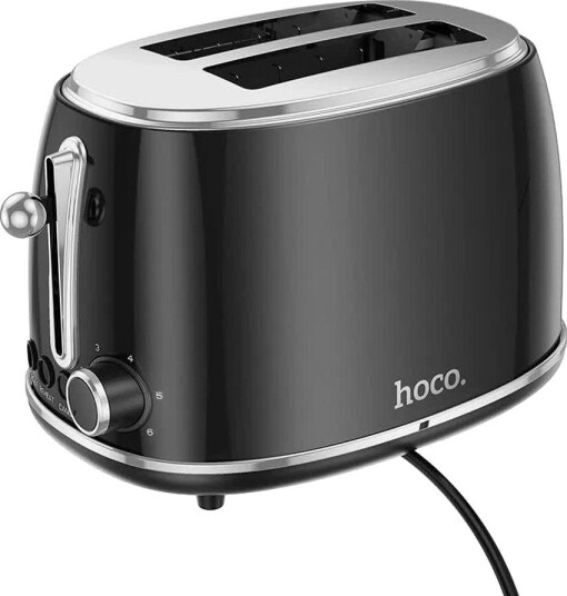 HOCO HE50 Retro Brødrister - 2 skiver, 850W - Svart