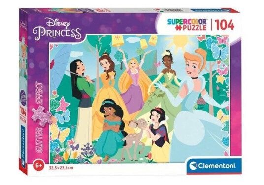 Clementoni Glitter Puzzle Disney Princess 104pcs. Gulv