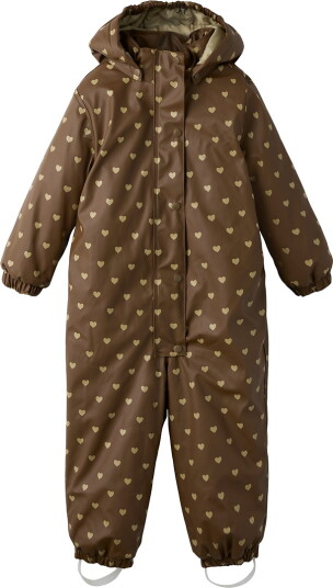 Lil"Atelier Nmfladry10 Pad Snowsuit Aop Fo Lil Brown 98