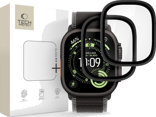 Tech-Protect 2-pakning Herdet Glass til Apple Watch Ultra 49mm – Svart